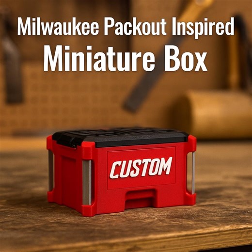 Customizable Miniature Box: Milwaukee Packout Inspired 3D Printed Desk Accessory | Christmas Gift | Milwaukee Tools - Etsy