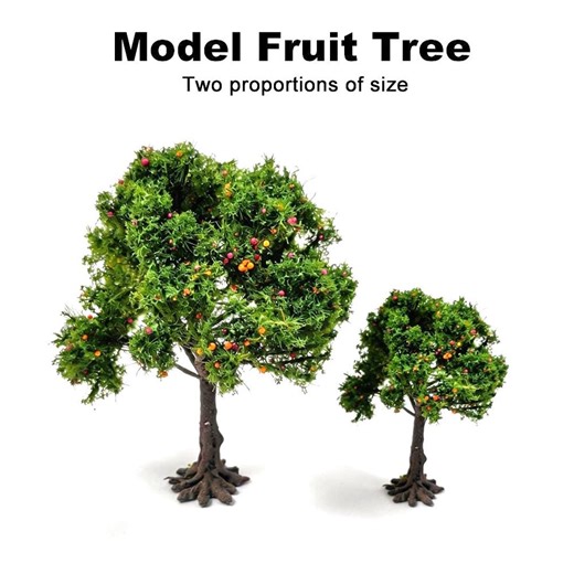 Lifelike Mini Fruit Tree Model for Garden Scene Decor