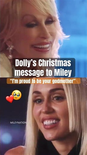 Dolly Parton’s Christmas Message for Miley Cyrus Will Make You SOB 🥹🎄 | #shorts #mileycyrus