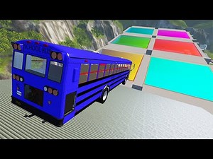 High Speed School Bus Crashes #14 - BeamNG drive