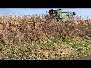 John Deere 6620 Titan II combining corn harvest Wisconsin 2020