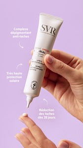 Si Clairial Crème SPF50 est LE geste quotidien anti-taches brunes, c’est parce que sa formule permet à la fois de réduire les taches et d’éviter l’apparition de nouvelles grâce à : ✨Un complexe dépigmentant niacinamide : ils corrigent et réduisent les taches brunes existantes dont celles induites par la lumière bleue, et préviennent leur réapparition. ✨Une protection UVA élevée : elle prévient l’apparition de taches brunes dont le mélasma. ✨Le brevet solaire SVR : une très haute protection solai