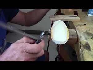 Cutting a Cuttle Bone to prepare for Casting.