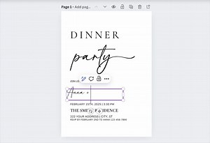 Dinner Party Invitation, Minimalist Rehearsal Dinner Invite, Birthday Dinner Invite, Engagement Party, Canva Editable and Printable Template - Etsy