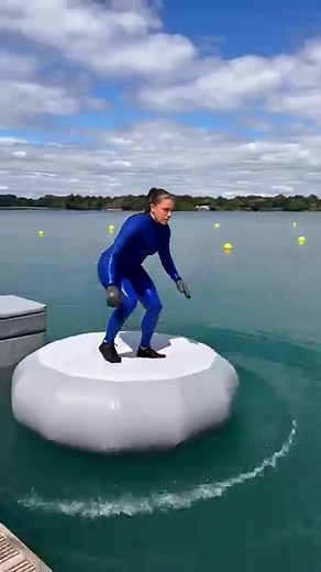 She Conquered The Impossible Water Challenge 😱 #viral #obstaclecourse #ExtremeChallenge #Shorts