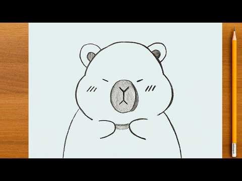 How to Draw a Cute Capybara Step by Step ✏️🦫 | Easy Pencil Drawing 2026 ✨🎨