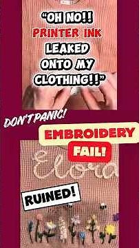 Remove Printer Ink Residue from Your Embroidery Projects