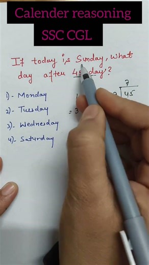 calender problem solve in just 15 sec#treanding#reasoningtricks#viralvideo