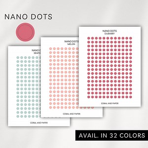 TRANSPARENT NANO DOTS Planner Sticker Sheet | Tiny Nano Circle | Bullet Journal | Minimal Planning | Functional Planner Stickers - Etsy