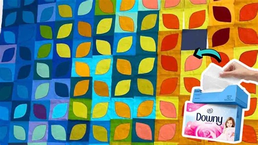 Machine Appliqué with Used Dryer Sheets