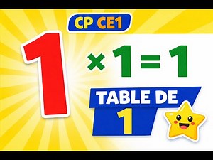 Table de multiplication de 1 CP CE1