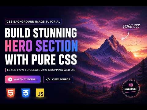 Build a Stunning Hero Section with CSS Background Image – Full Tutorial