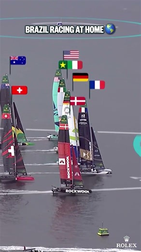 Brazil FINALLY get racing in Rio 🇧🇷 #SailGP #sailing #racing
