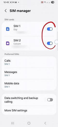 How to Disable SIM Card (Without Removing It) Samsung galaxy A25 Android Mobile Phone