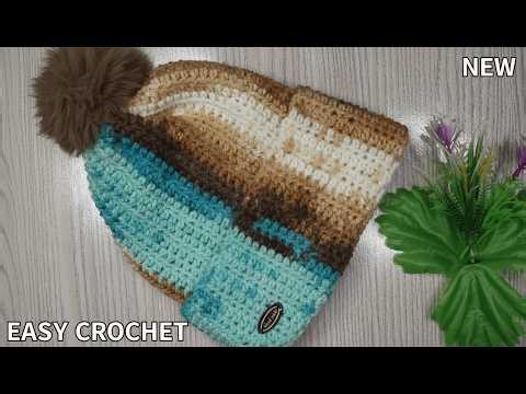 Super Easy Crochet Beanie 🧶 Fast & Cozy Hat