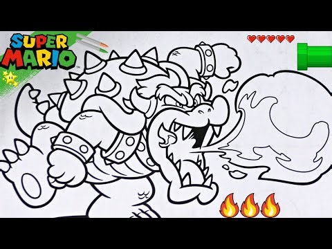 Bowser | Bowser Coloring Page | Super Mario Coloring Book| YES-Toys