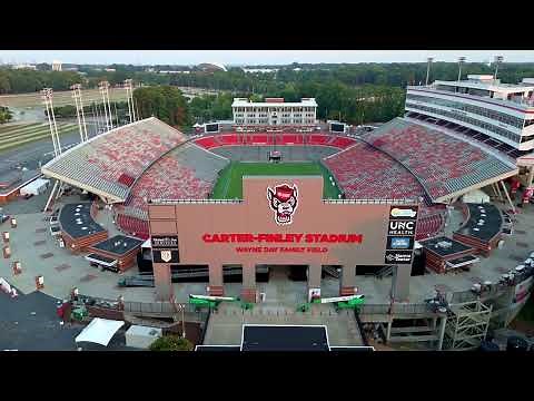 Carter Finley Stadium Aerial Video in 4K - Home of NC State Wolfpack Football