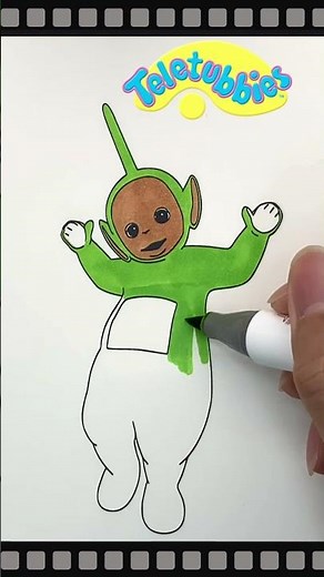 Coloring Dipsy -Teletubbies [Coloring book] #drawing #テレタビーズ