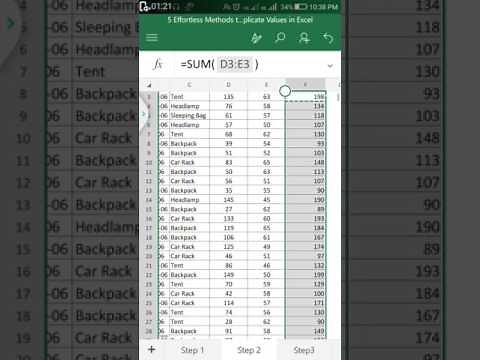 How to use sum formula in mobile excel