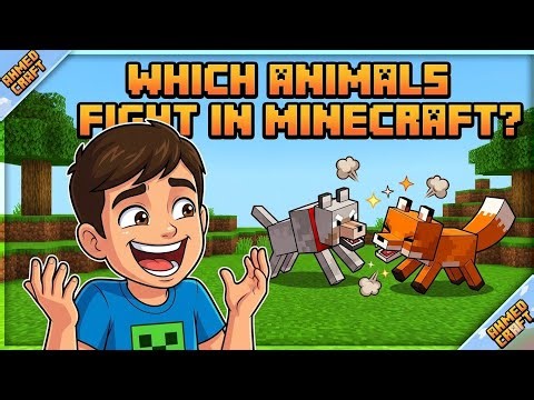 🐺 Which Minecraft Animals Attack Each Other? 😱 Epic animal & Natural Predators!