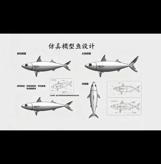 ZT255-仿真模型鱼设计|简易鱼模型|仿生鱼设计|仿真海洋鱼设计|仿真鱼设计|仿生机械设计仿真模型鱼3D模型，stp、stl、x_t、igs三维通用格式，solidworks/UG/Proe(Croe)/Catia等软件均可打开。 #仿生鱼 #仿生机械 #机械设计 #机械原理 #结构设计大赛