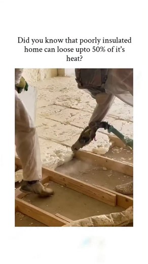 memer boy on Instagram: "The post highlights a common energy inefficiency in homes, featuring a video of spray foam insulation being applied in a high-rise construction site, likely for soundproofing between floors, while claiming poorly insulated homes can lose up to 50% of their heat. Data from the U.S. Department of Energy indicates that poor insulation typically accounts for around 25-30% of heat loss, mainly through attics and walls, though extreme cases in uninsulated structures could appr