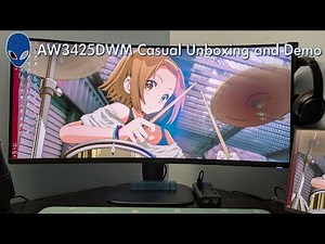 Alienware AW3425DWM 34" 180Hz Curved Ultrawide Gaming Monitor - Casual Unboxing and Demo