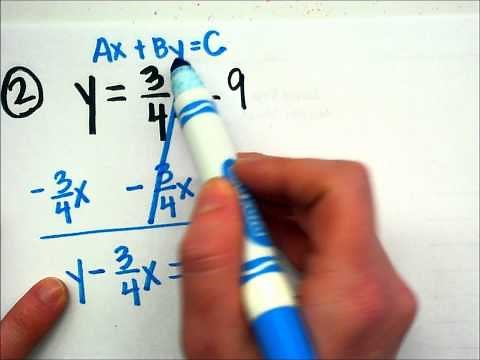 Converting from Slope-Intercept form to Standard form.wmv