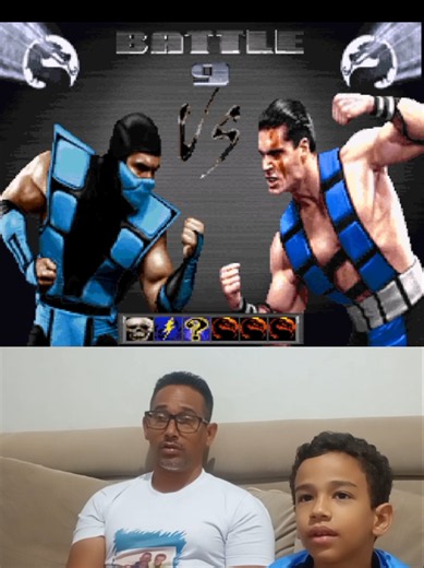 Levei uma surra do meu caçula e ainda tomei um fatalite! 🤕🤕🤕 #mortalkombat #games #gamer #viral #umk3