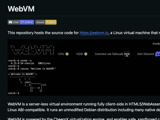 WebVM 构建在浏览器上的虚拟机