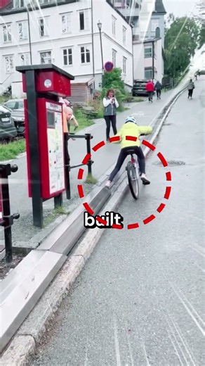 This Bike Lift Pushes Cyclists UPHILL! | Norway’s Genius Invention