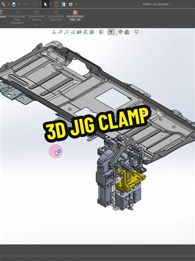 3D Jig Clamp Design in SolidWorks
