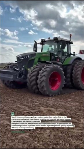 High Speed Tractor Seed Drill Planting Crops Fast #Farming #Agriculture #FarmMachines