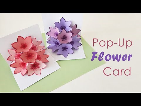 DIY 3D Pop-Up Flower Card 🌸Handmade Card Tutorial 🌸Handmade Gift for Any Occasion 🌸DIY Greeting Card