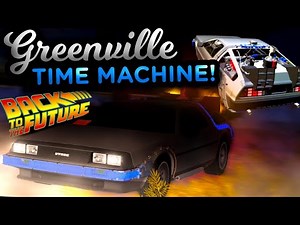 DRIVING THE *NEW* BACK TO THE FUTURE TIME MACHINE DELOREAN IN GREENVILLE!! | Roblox Greenville