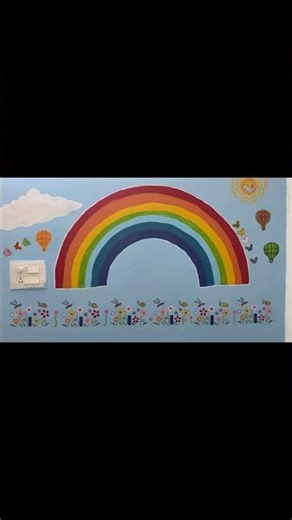 Rainbow painting ideas🌈 #shorts #ytshorts #painting #rainbow #peace