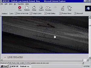 Windows 95 Browsing the web with IE Internet Explorer 3