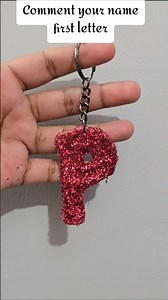 Diy letter Keychain with glue gun #diy #craft #youtubeviral #youtubetrending #keychain