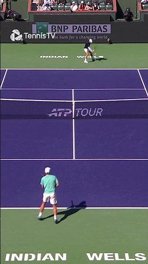 Novak Djokovic's First Point Of 2026 Indian Wells 😅