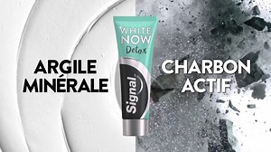 Sublimez votre sourire grâce au dentifrice Signal WHITE NOW Detox ! Le 1er dentifrice à l’argile minérale et 96% d’ingrédients naturels, pour des dents trois teintes plus blanches instantanément et un sourire purifié. | Signal