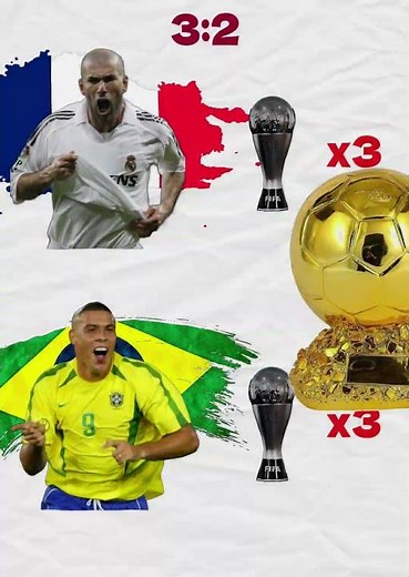 Zinedine Zidane vs Ronaldo Nazário | Trophies & Career Comparison