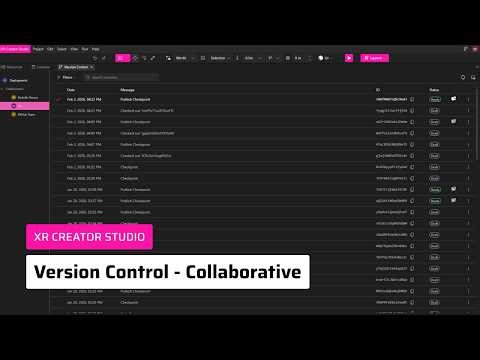XR Creator Studio | Collaborative Version Control