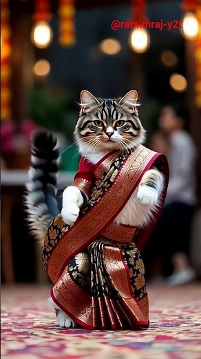 Traditional Village CAT | Funny Kitten Dance Life 🐱🐾 @StoryArcPaws #subscribe #catdance #catshorts