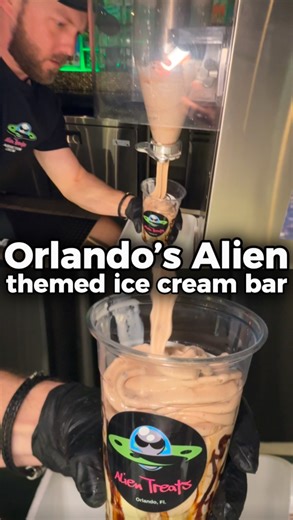 Everything You Need To Know — Travel | Aliens + ice cream + one giant dessert drill 👽🍦 This is Alien Treats in Downtown Orlando, blending up milkshakes and blizzard-style... | Instagram