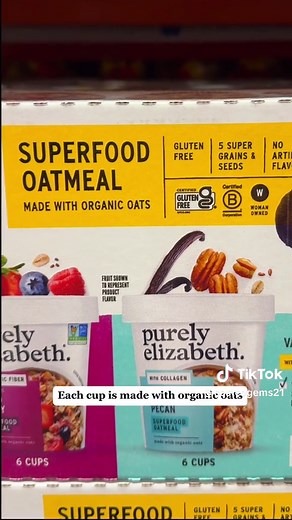 Purely Elizabeth Superfood Oatmeal Cups are now available at Costco stores in Los Angeles! The variety pack comes with 12 cups of the Mixed Berry and Vanilla Pecan flavors. Each cup is made with organic oats, added grains & seeds, and no artificial flavors for the perfect texture. Make sure to stock up while you can! Item # 1765936 #costcogems #costco #costcofinds #costcosavings #purelyelizabeth #oatmeal