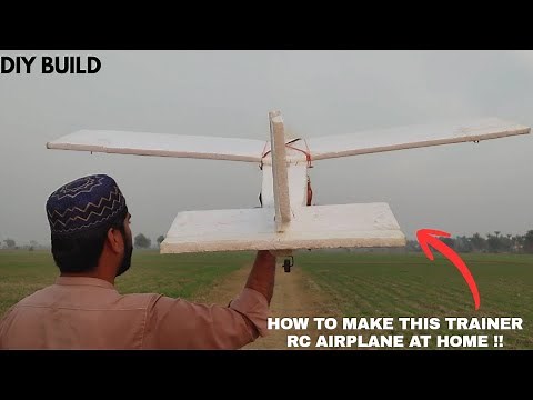 How to Make Simple RC Airplane at home !! DIY Trainer Slow Flyer Rc Airplane