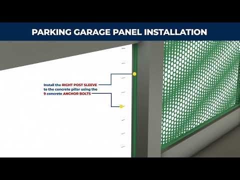PalmSHIELD's exterior parking garage decorative panel installation animation.