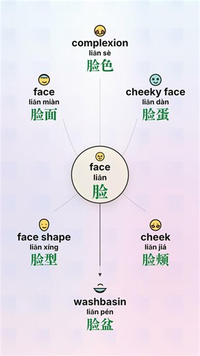 Face #dailychineselessons #hsk #learnchinese #mandarinchinese #chinesevocabulary #chineseforbegin...
