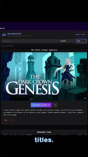 I've built a hub to find game betas, playtests, demos and free early access!