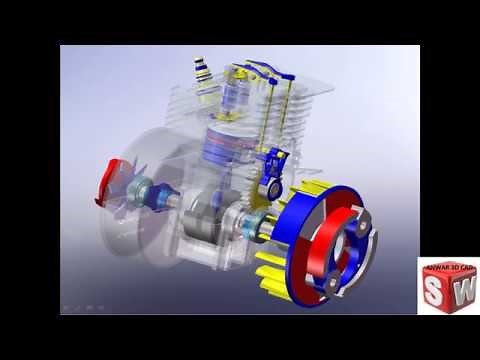 PROJET SOLIDWORKS: MOTEUR À 2 TEMPS.